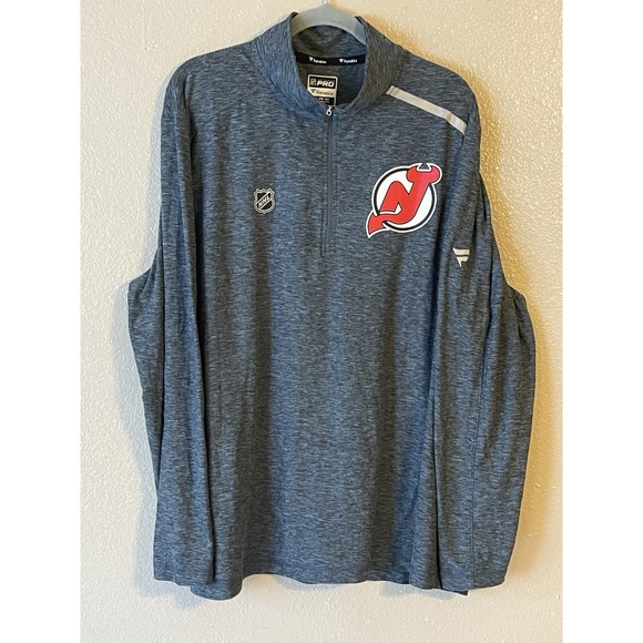 Men's 2XL NWOT‎ New Jersey Devils Fanatics Authentic Pro Rink 1/4 Zip Jacket
